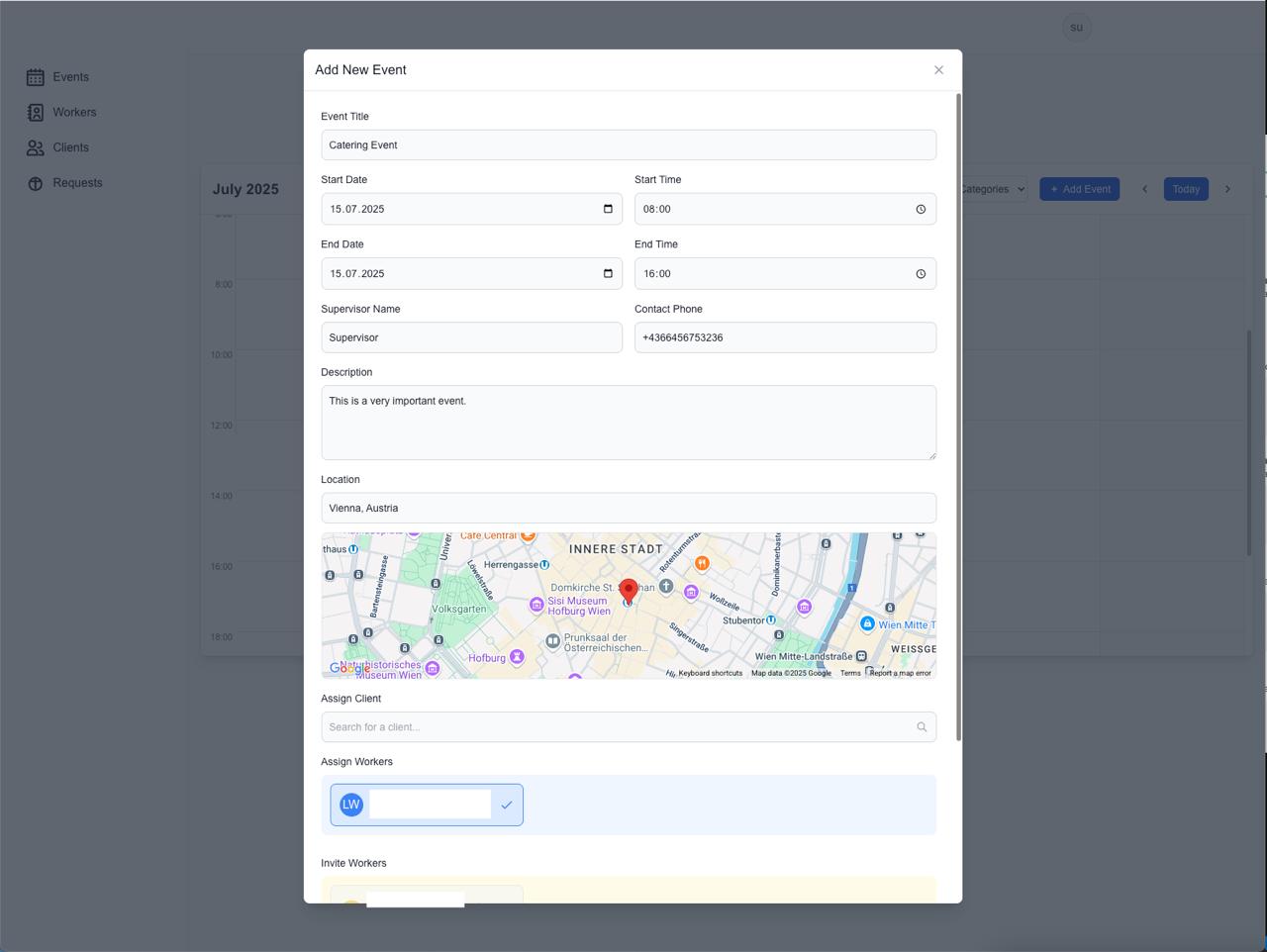 Catering Event Planner